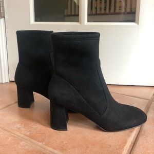 New!  Ann Taylor Black Suede Ankle Boots